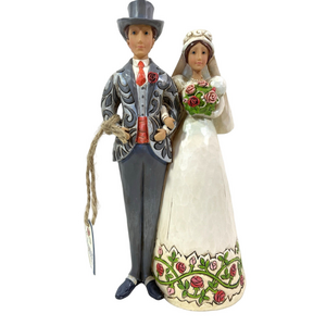 Jim Shore Heartwood Creek Cake Topper Bride and Groom I DO Figurine #4007600